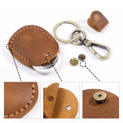 Leather Keychain Card Wallet