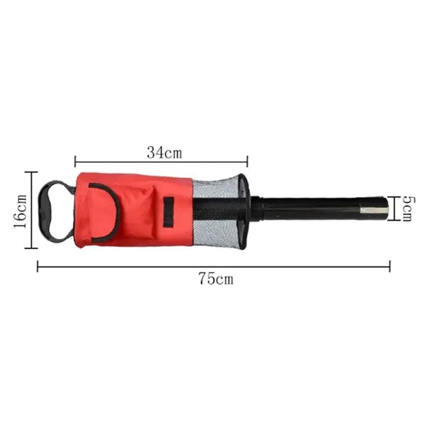 Portable Golf Ball Picker Tube W/ Detachable Mesh Bag