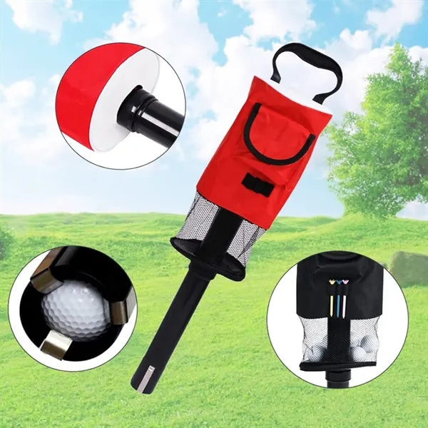 Portable Golf Ball Picker Tube W/ Detachable Mesh Bag