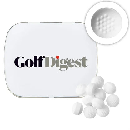 Domed Tin with Golf Ball Shaped Mints