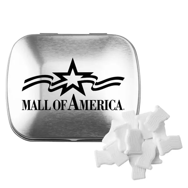 Domed Tin with Flag Shaped Mints