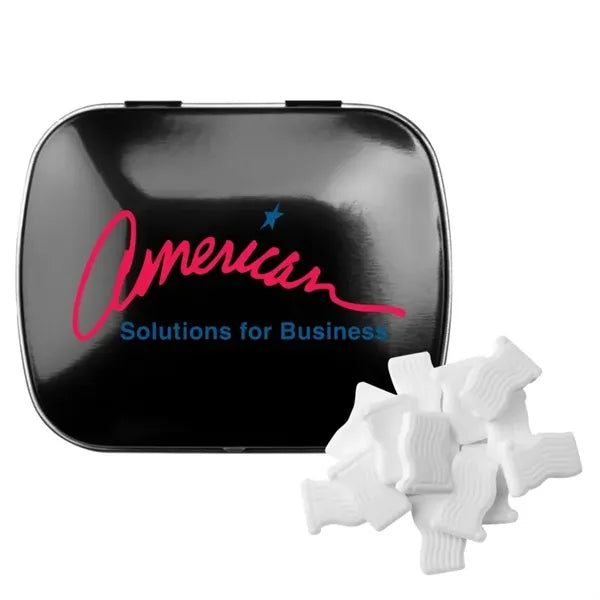 Domed Tin with Flag Shaped Mints