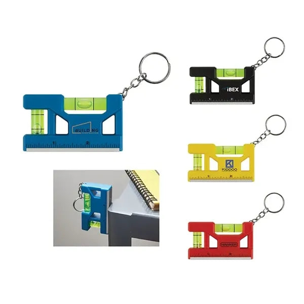 Hank 3" Level / Ruler Keyring