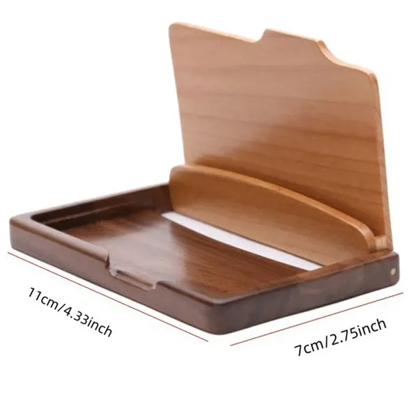 Walnut Wooden Business Card Holder