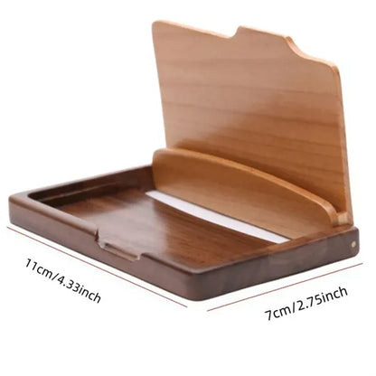 Walnut Wooden Business Card Holder