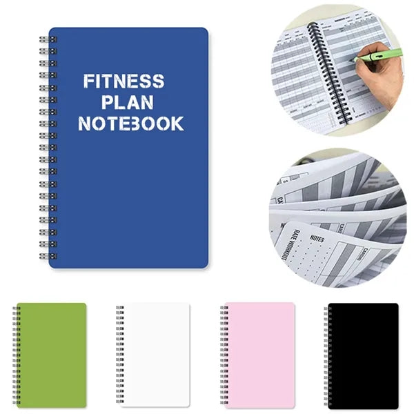 A5 Custom Spiral Bound Paper Fitness Journal Workout Planner