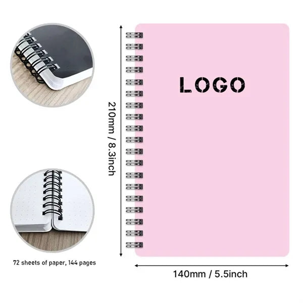 A5 Custom Spiral Bound Paper Fitness Journal Workout Planner