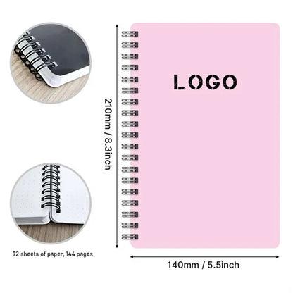 A5 Custom Spiral Bound Paper Fitness Journal Workout Planner