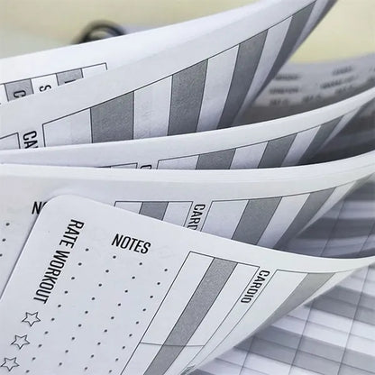 A5 Custom Spiral Bound Paper Fitness Journal Workout Planner