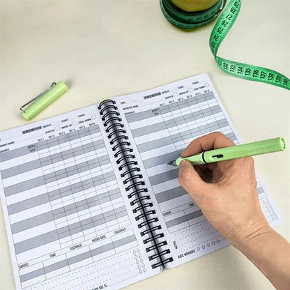 A5 Custom Spiral Bound Paper Fitness Journal Workout Planner