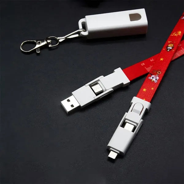 6 in 1 USB Lanyard Charging Cable