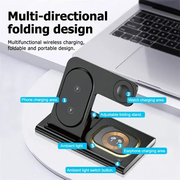 Foldable 4 in 1 Wireless Charger