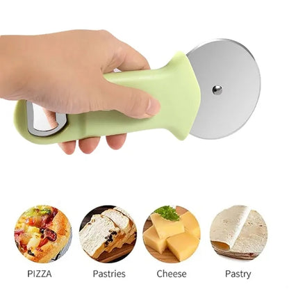 Multifunction Stainles Steel Pizza Cutter & Bottle Opener