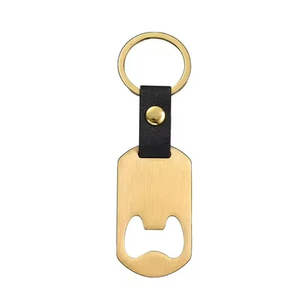 Leather Buckle Bottle Opener W/ Key Chain