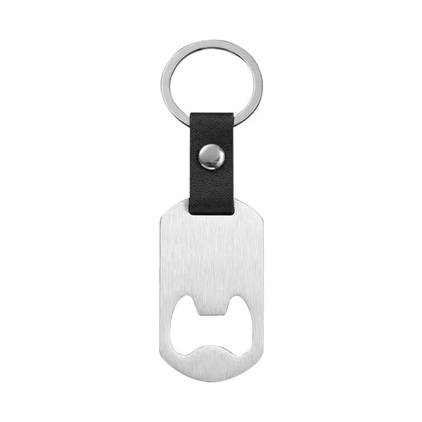 Leather Buckle Bottle Opener W/ Key Chain
