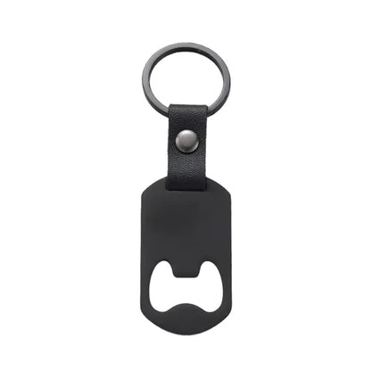 Leather Buckle Bottle Opener W/ Key Chain
