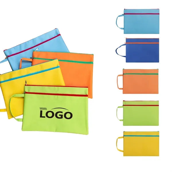 Oxford Fabric A4 File Zipper Bag Document Pouch