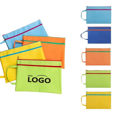 Oxford Fabric A4 File Zipper Bag Document Pouch