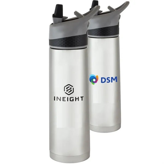18 oz. Double Wall Stainless Steel Bottles W/ Straw Lid