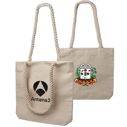 Pristine Cove Canvas Tote Bag W/ Rope Handles