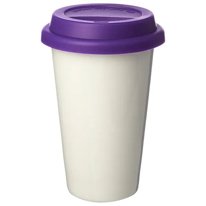 11 oz. Double Wall Ceramic Custom Tumblers W/ Lid