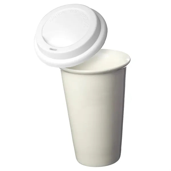 11 oz. Double Wall Ceramic Custom Tumblers W/ Lid