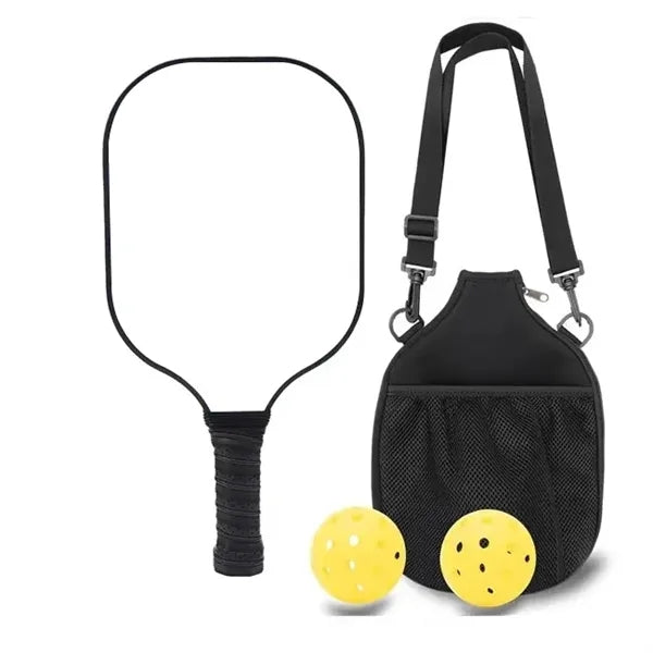 Fiberglass Pickleball Paddle & Ball Set w/ Shoulder Bag