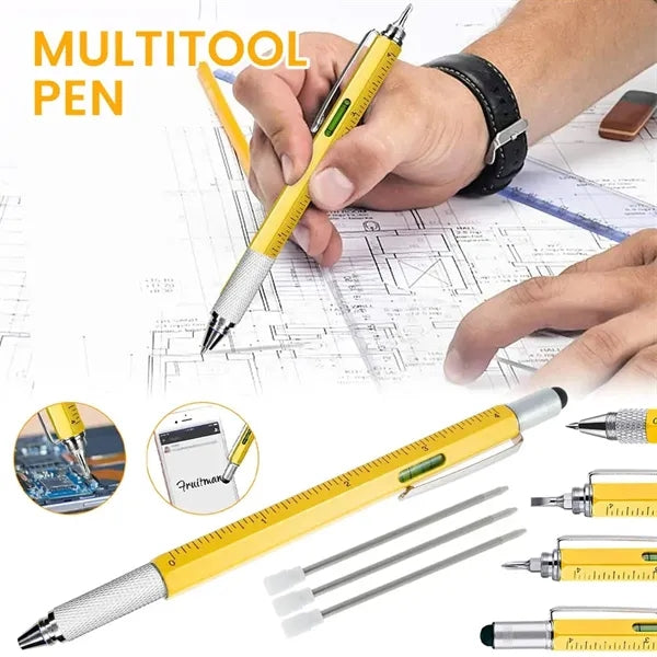 Qnote 6 in 1 Multi Functional Engineer Tool Pen