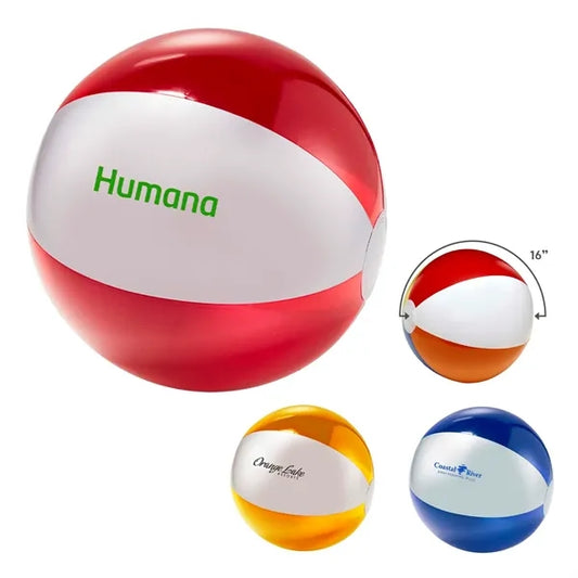 Translucent 16" Two Tone Beach Ball
