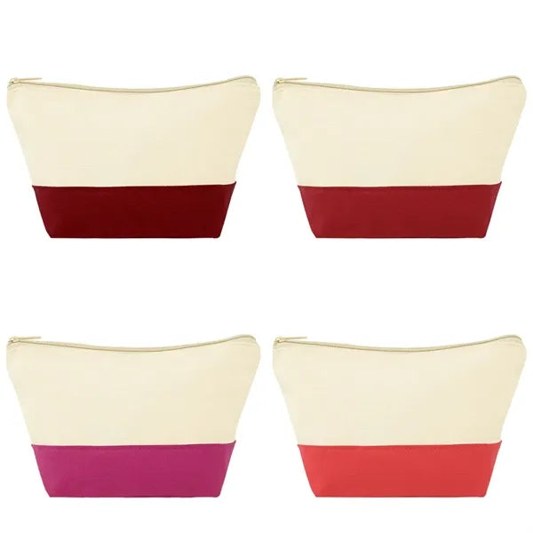 Two-Tone Canvas Cosmetic Bag