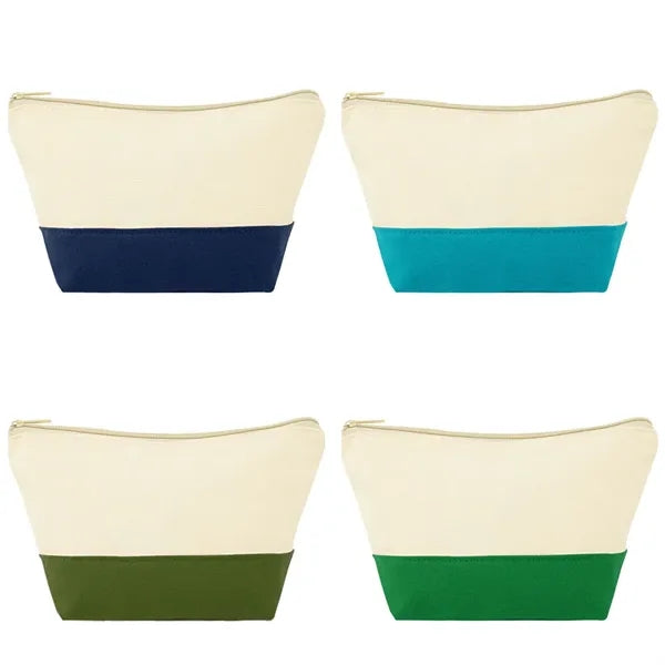 Two-Tone Canvas Cosmetic Bag