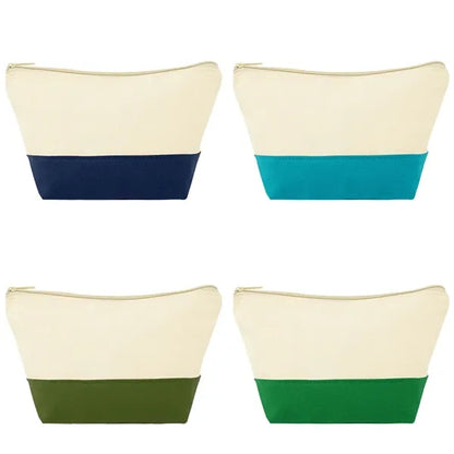 Two-Tone Canvas Cosmetic Bag