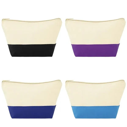 Two-Tone Canvas Cosmetic Bag