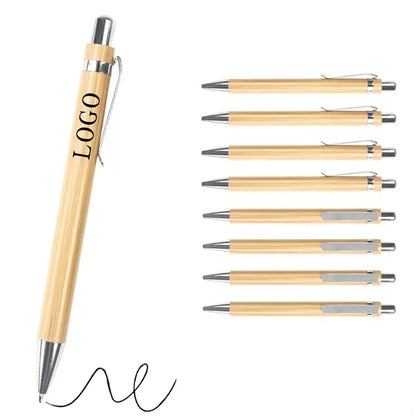 Retractable Bamboo Ballpoint Pen