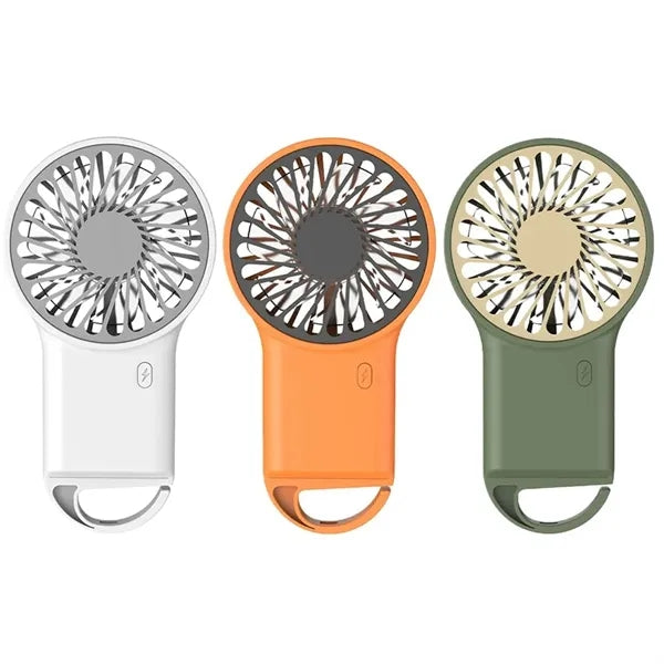 Mini Handheld USB Rechargeable Fan With Hook