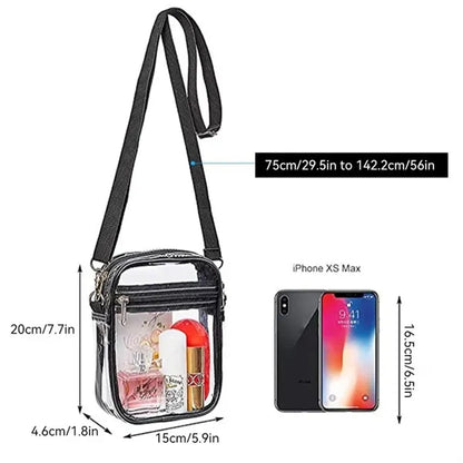 Outdoor Transparent Crossbody Purse Bag  Clear Handbag