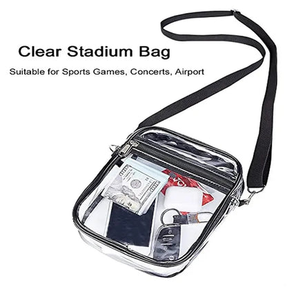 Outdoor Transparent Crossbody Purse Bag  Clear Handbag