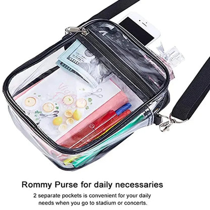Outdoor Transparent Crossbody Purse Bag  Clear Handbag