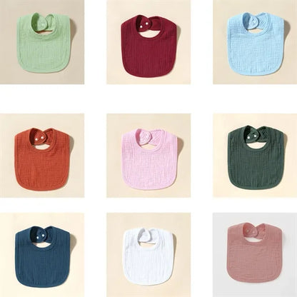 Cotton Muslin Absorbent Bandana Bib for Baby Boys and Girls