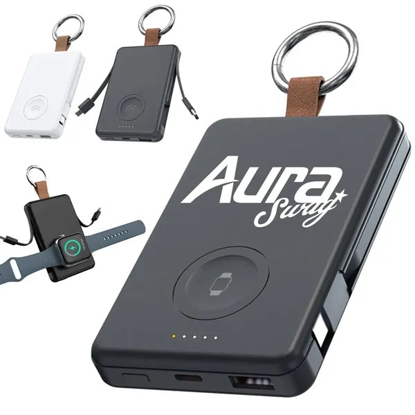 3-in-1 Wireless Power Bank Customizable Luminous Logo