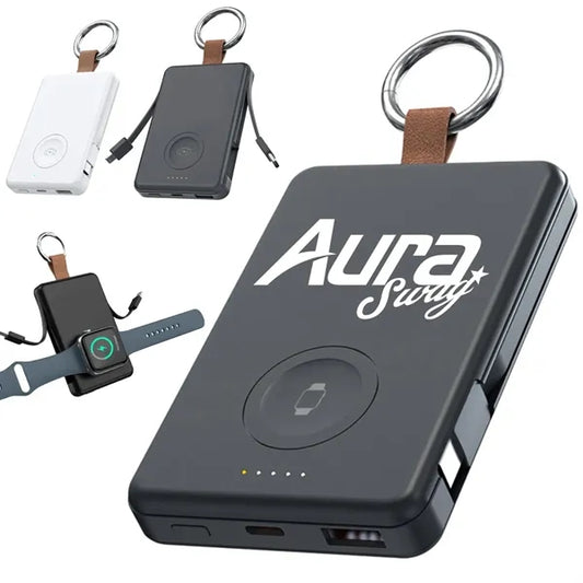 3-in-1 Wireless Power Bank Customizable Luminous Logo