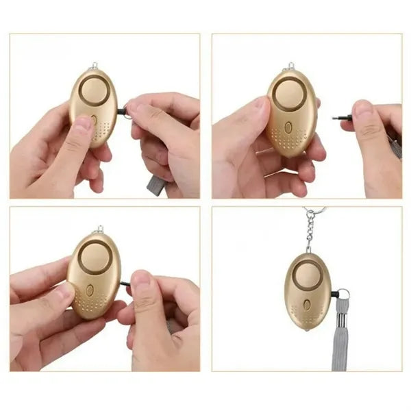 Personal Safety Alarm Keychain W/ Loud Siren and LED Light