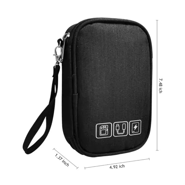 Compact Tech Organizer Pouch for Cables and Accessories