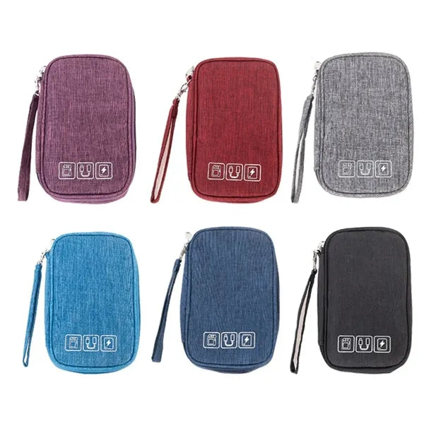 Compact Tech Organizer Pouch for Cables and Accessories