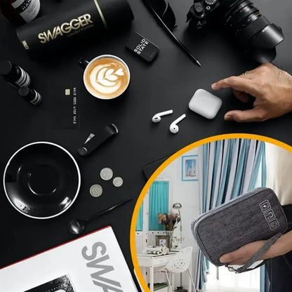 Compact Tech Organizer Pouch for Cables and Accessories
