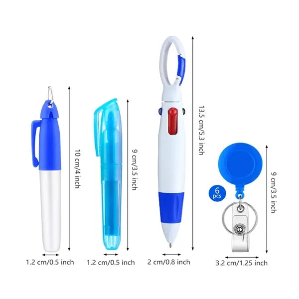 Mini Nurse Badge Highlighter Permanent Marker Ballpoint Pens