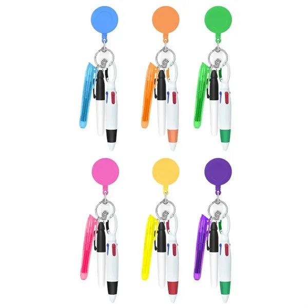Mini Nurse Badge Highlighter Permanent Marker Ballpoint Pens