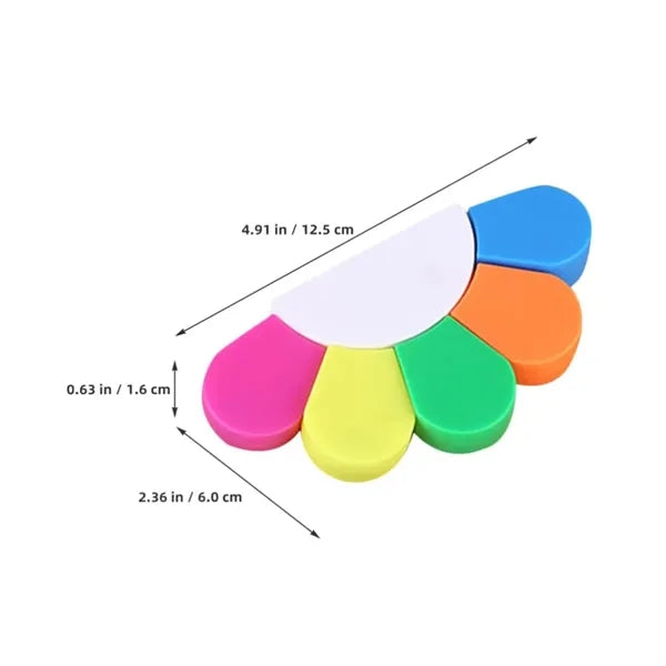 5 in 1 Flower Watercolor Fluorescent Pen Petals Highlighters