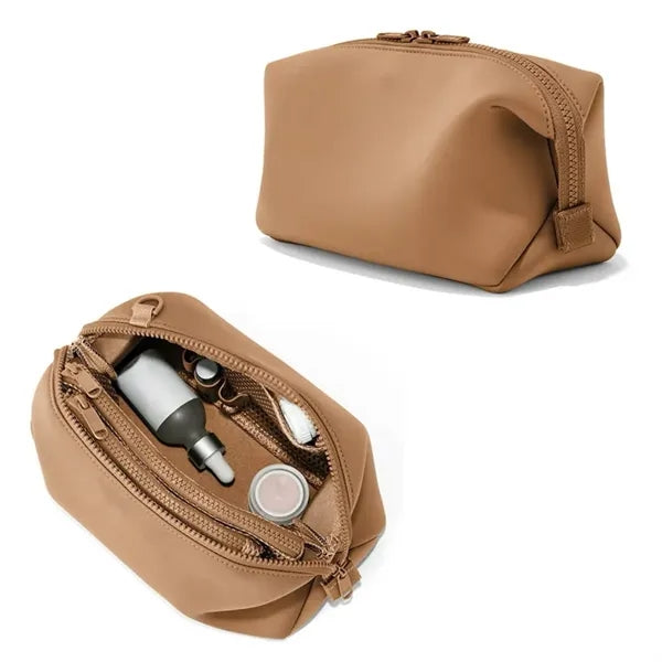 4L Sleek Neoprene Makeup Pouch W/ Zipper Closure