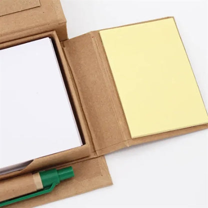 Eco Sticky Note Set with Pen and Ruler Cover